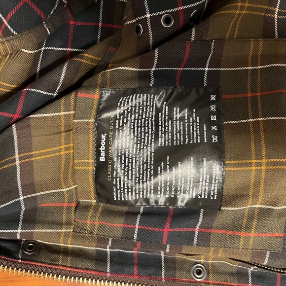 Barbour Classic Bedale Waxed Jacket Olive Size 38 - Picture 7 of 7